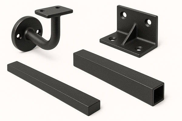 powder coated steel components