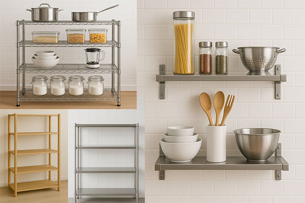 kitchen shelves racks